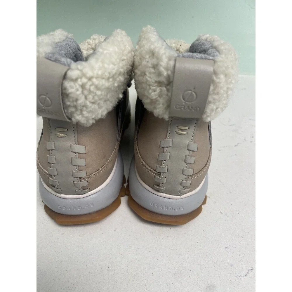 Cole Haan Womens GrandExplore Boot Size 8 Tan Waterproof All Terrain Sherpa - Picture 5 of 10